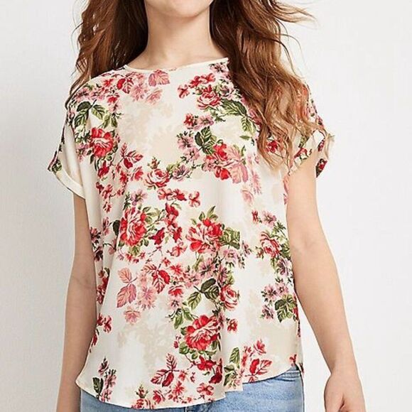 Maurice's Women's Delton Floral Zipper Back Blouse XXL - Picture 1 of 5